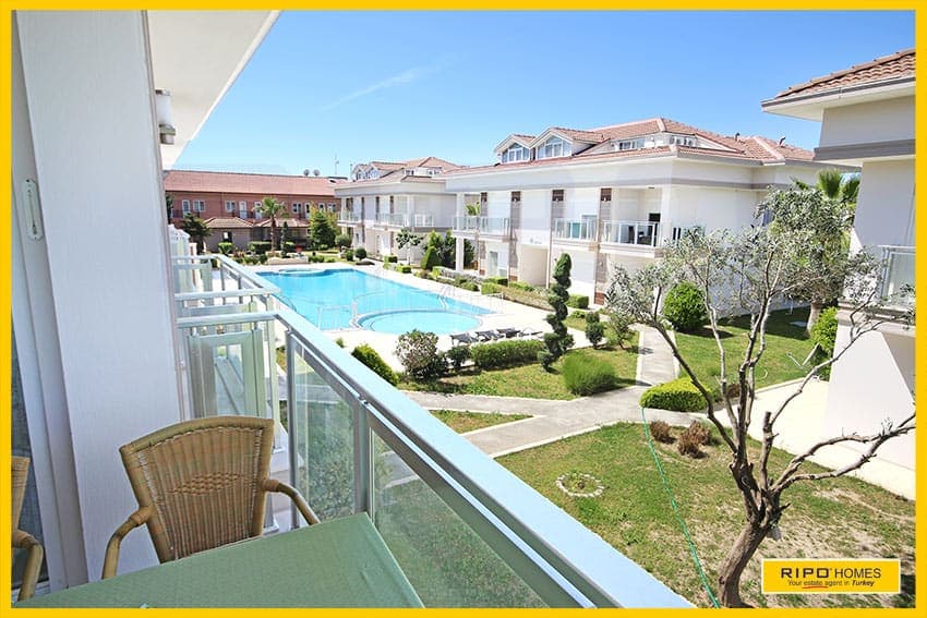 Balcony overlooking the pool